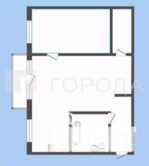 2-к квартира, на длительный срок, 43м2, 4/5 этаж