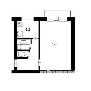 1-к квартира, на длительный срок, 38м2, 4/5 этаж