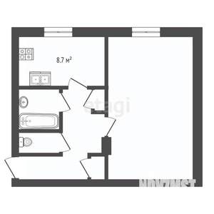 1-к квартира, вторичка, 45м2, 2/5 этаж