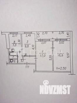 3-к квартира, вторичка, 60м2, 1/9 этаж