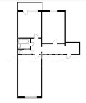 2-к квартира, вторичка, 51м2, 9/9 этаж