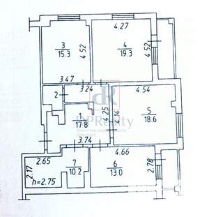 3-к квартира, вторичка, 97м2, 5/10 этаж