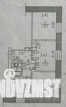 3-к квартира, вторичка, 61м2, 1/3 этаж