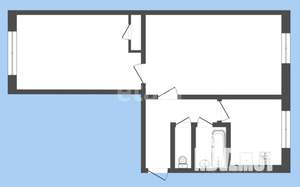2-к квартира, вторичка, 44м2, 1/5 этаж