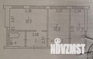 2-к квартира, вторичка, 57м2, 6/9 этаж