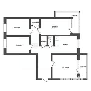 4-к квартира, вторичка, 79м2, 6/10 этаж