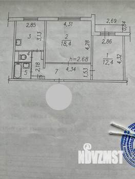 2-к квартира, вторичка, 52м2, 6/10 этаж