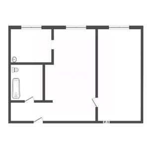 2-к квартира, вторичка, 45м2, 2/5 этаж