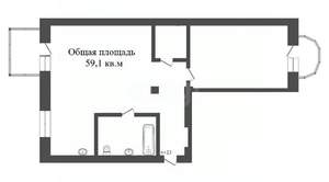 2-к квартира, вторичка, 59м2, 4/4 этаж
