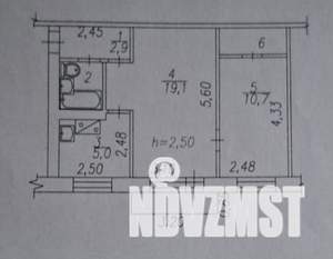 2-к квартира, вторичка, 44м2, 5/5 этаж