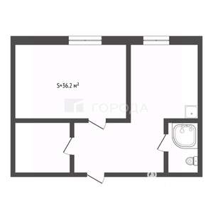 1-к квартира, вторичка, 36м2, 1/9 этаж