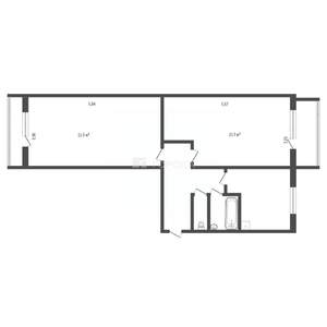 2-к квартира, вторичка, 47м2, 2/5 этаж