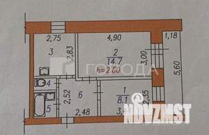 2-к квартира, вторичка, 40м2, 5/5 этаж
