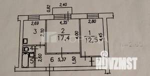 2-к квартира, вторичка, 54м2, 4/5 этаж