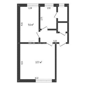 2-к квартира, вторичка, 39м2, 2/5 этаж