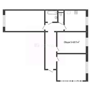 3-к квартира, вторичка, 69м2, 3/10 этаж