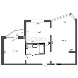 3-к квартира, вторичка, 66м2, 12/17 этаж