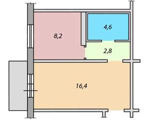 1-к квартира, вторичка, 32м2, 3/1 этаж
