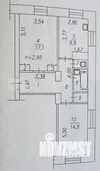 2-к квартира, вторичка, 60м2, 2/3 этаж