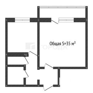 1-к квартира, вторичка, 35м2, 9/10 этаж