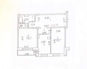 Студия квартира, вторичка, 82м2, 8/9 этаж
