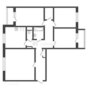 4-к квартира, вторичка, 78м2, 9/9 этаж