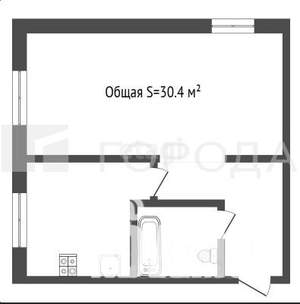 1-к квартира, вторичка, 30м2, 1/5 этаж