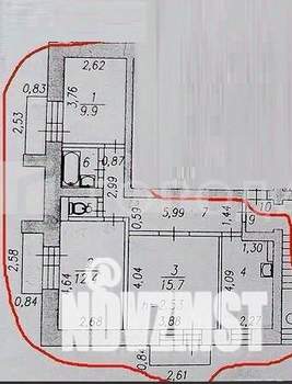 3-к квартира, вторичка, 60м2, 3/5 этаж