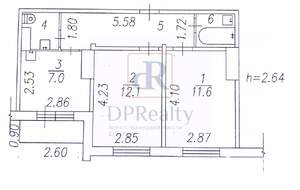 2-к квартира, вторичка, 45м2, 9/9 этаж