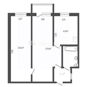 2-к квартира, вторичка, 42м2, 3/4 этаж