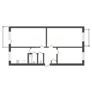 3-к квартира, вторичка, 61м2, 3/5 этаж