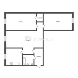 3-к квартира, вторичка, 58м2, 1/5 этаж