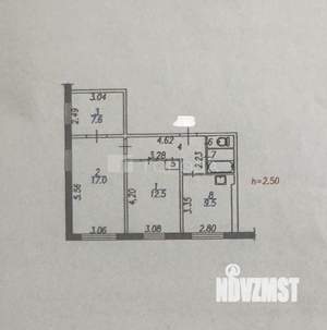 3-к квартира, вторичка, 58м2, 1/9 этаж
