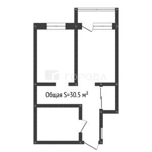 1-к квартира, вторичка, 31м2, 3/5 этаж