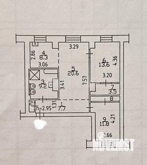 3-к квартира, вторичка, 79м2, 2/5 этаж