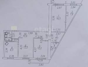 4-к квартира, вторичка, 81м2, 7/9 этаж
