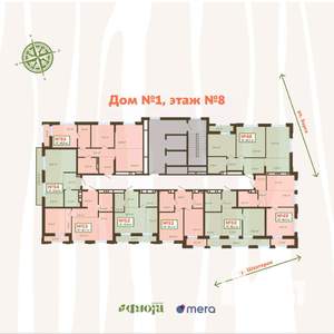 2-к квартира, вторичка, 42м2, 8/15 этаж