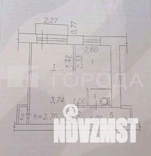 1-к квартира, вторичка, 32м2, 5/5 этаж
