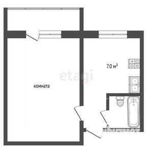 1-к квартира, вторичка, 28м2, 4/5 этаж