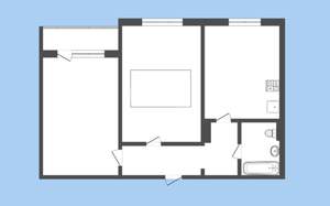 2-к квартира, вторичка, 45м2, 4/5 этаж