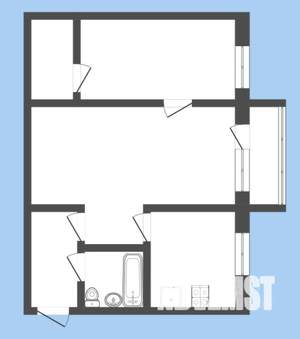 2-к квартира, вторичка, 44м2, 5/5 этаж
