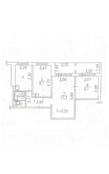 3-к квартира, вторичка, 60м2, 7/9 этаж