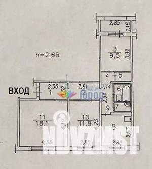 3-к квартира, вторичка, 67м2, 2/9 этаж
