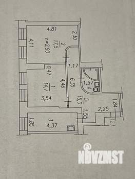 2-к квартира, вторичка, 59м2, 5/6 этаж