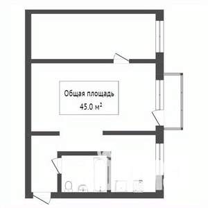 2-к квартира, вторичка, 43м2, 2/5 этаж