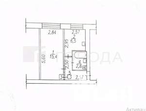 2-к квартира, вторичка, 30м2, 1/5 этаж