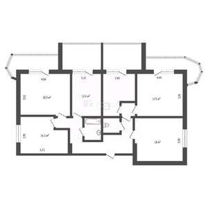5-к квартира, вторичка, 131м2, 12/17 этаж