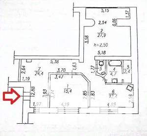 2-к квартира, вторичка, 83м2, 10/12 этаж