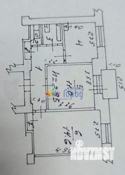 2-к квартира, вторичка, 45м2, 3/3 этаж