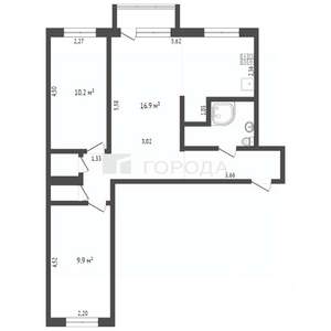 3-к квартира, вторичка, 56м2, 3/5 этаж